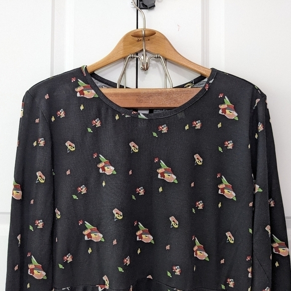 Matilda Jane Shirt Women's XXL Black Floral Pep In Your Step Peplum Top - Picture 4 of 6